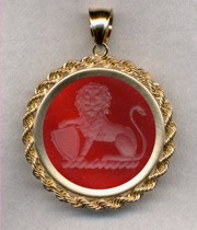 Carnelian Crest Pendant from our 6000 Crest Stone Pendant Collection