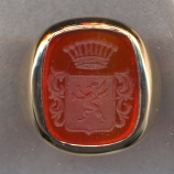 Mens Stone Family Crest Ring with Plain Shank by Heraldica Imports