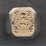 Two Tone Family Crest Ring by Heraldica Imports