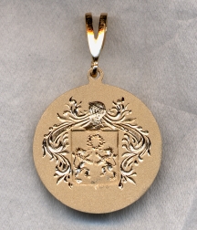 Gold Family Crest Pendant by Heraldica Imports