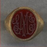 Stone Monogram Ring by Heraldica Imports