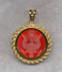 Great Seal of the United States Stone Pendant by Heraldica Imports